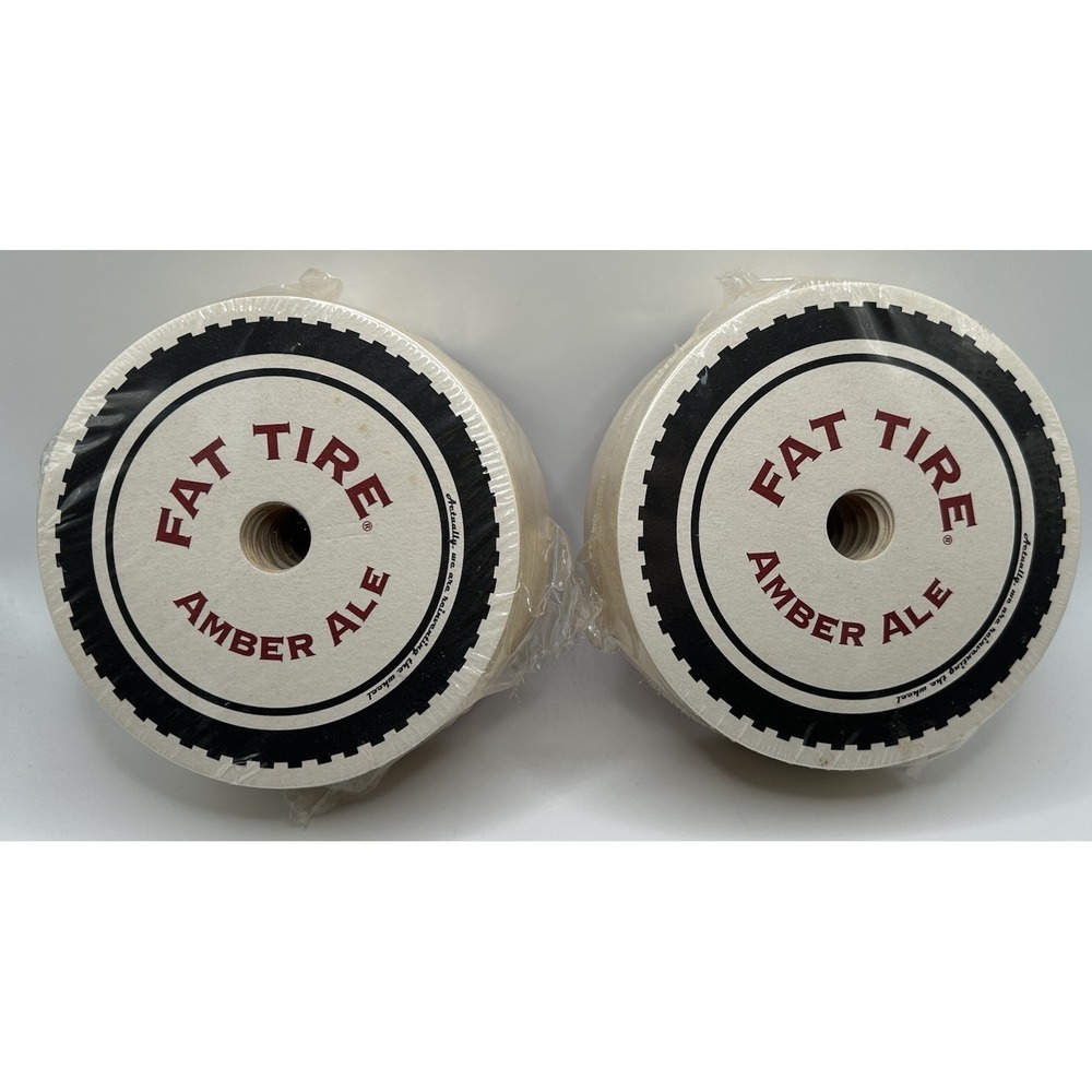 Fat Tire Amber Ale New Belgium Bar Disposable Cardboard Coasters Mancave 100 Pcs - Picture 1 of 12